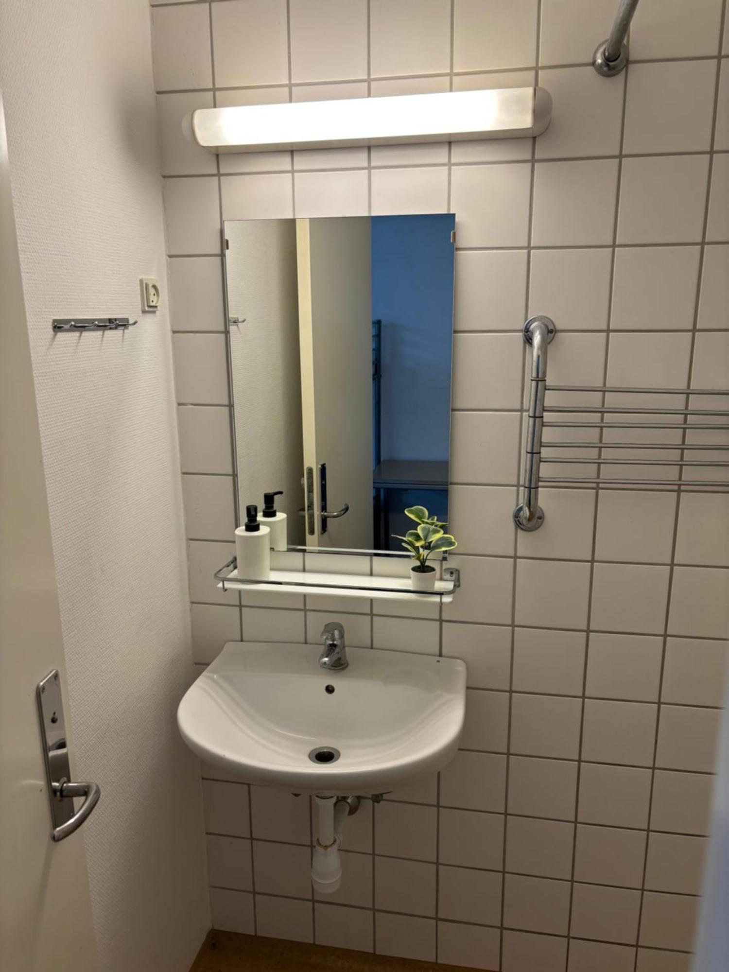 Danhostel Odense City Екстер'єр фото Bathroom in a student apartment